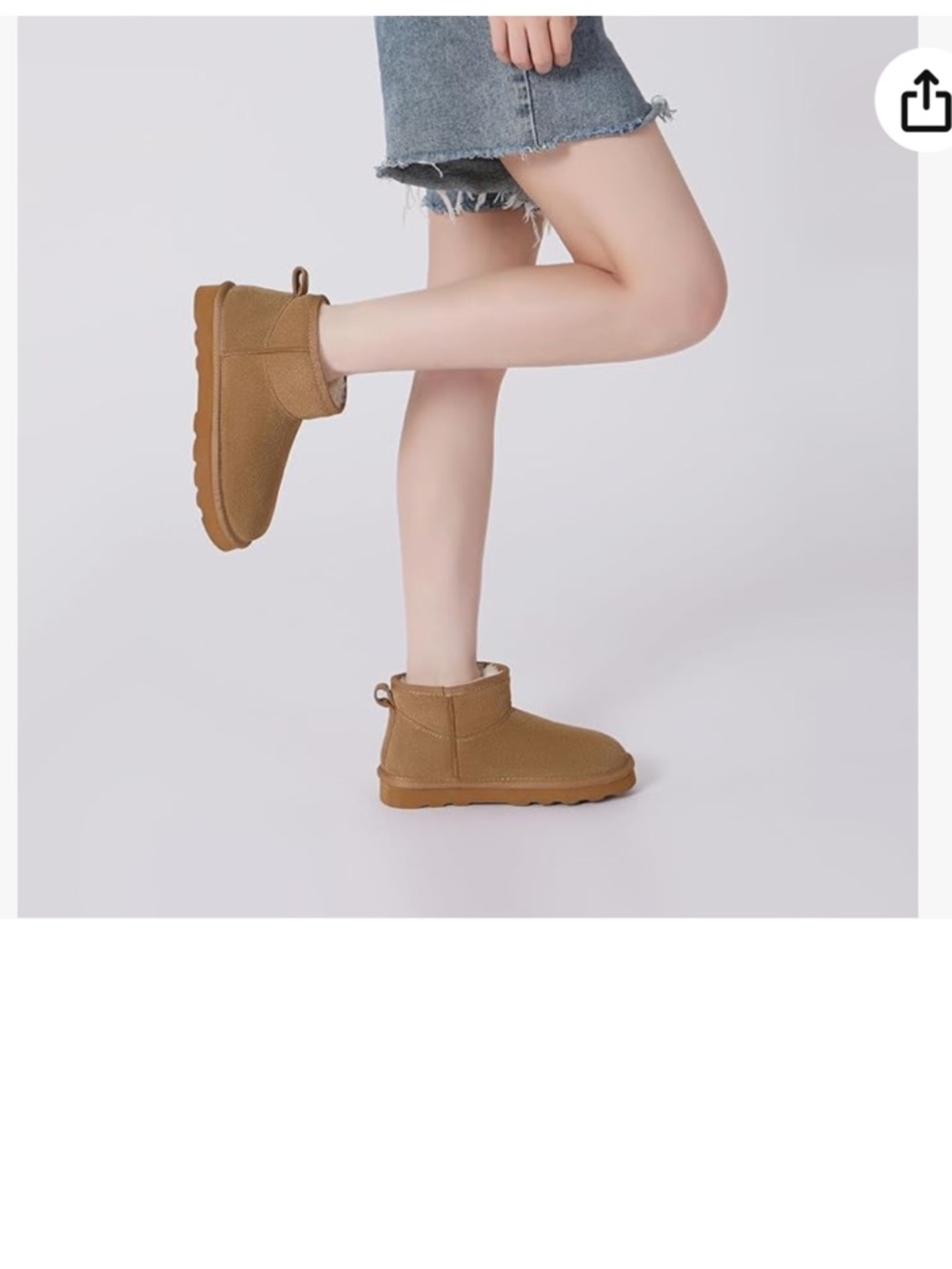 New Without Box Women’s Genuine Suede Winter Mini Boots Size 7.5